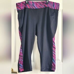 Black Leggings With Pink, Blue, Purple Top